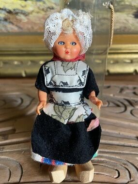 Vintage 1950s Dutch-Style Celluloid Doll